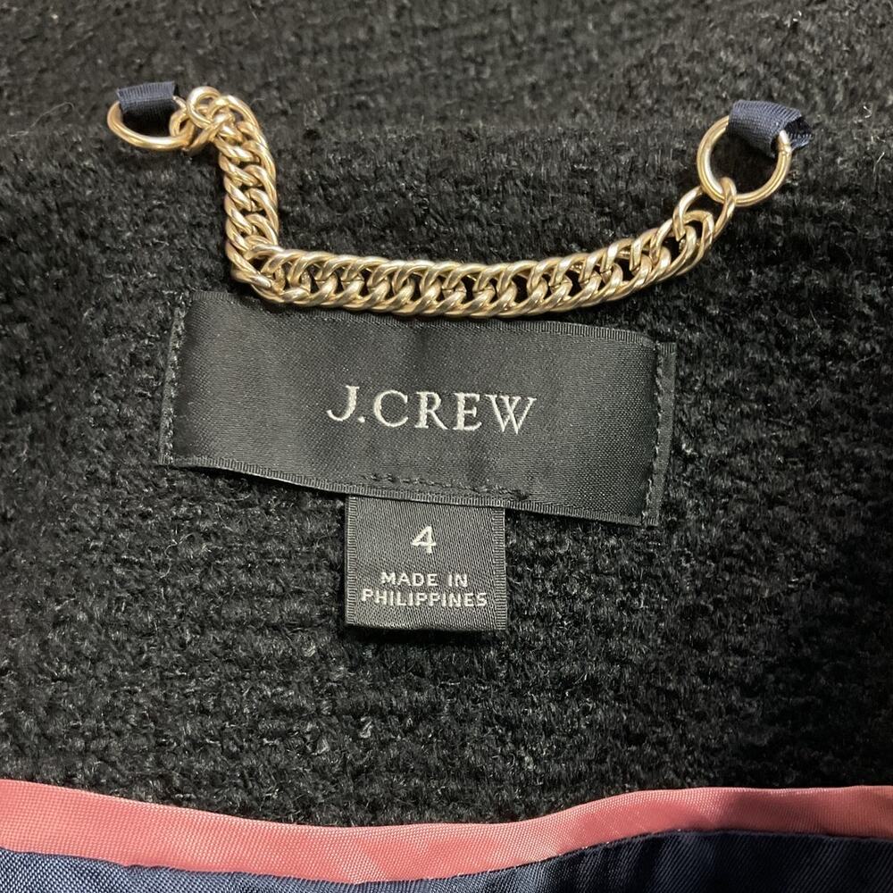 J.Crew Textured Black Lady Jacket Size 4 - Picture 4 of 5
